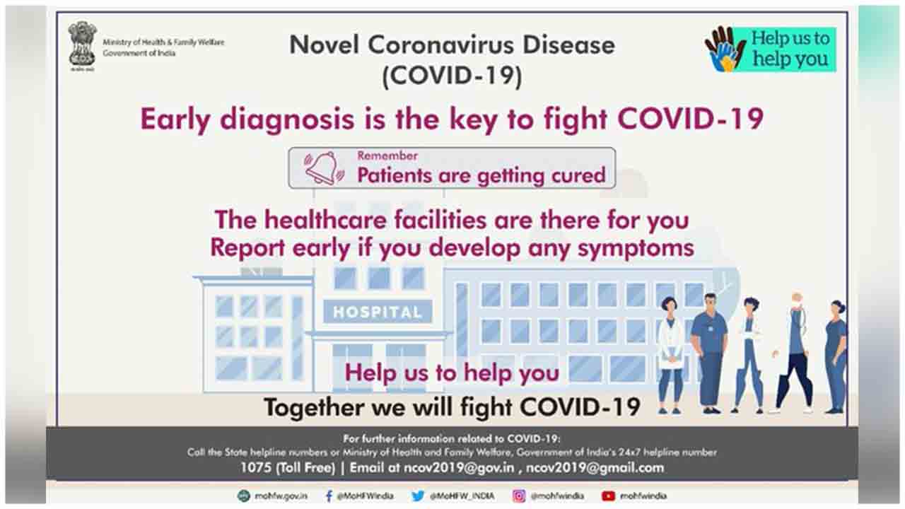 Early detection of #COVID19 can help cure the disease, says MoHFW