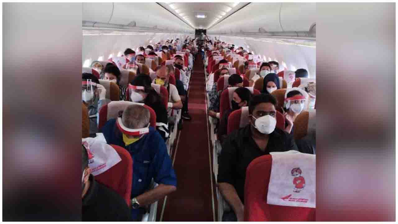 The first flight under VandeBharatMission from Nepal carrying 165 stranded Indians departs from Kathmandu to Delhi.  