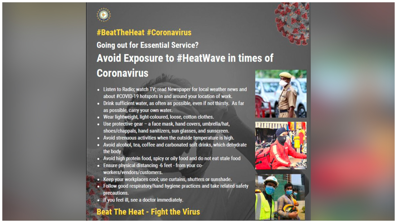 Tips to avoid exposure to #HeatWave in times of #CoronaVirus #Lockdown